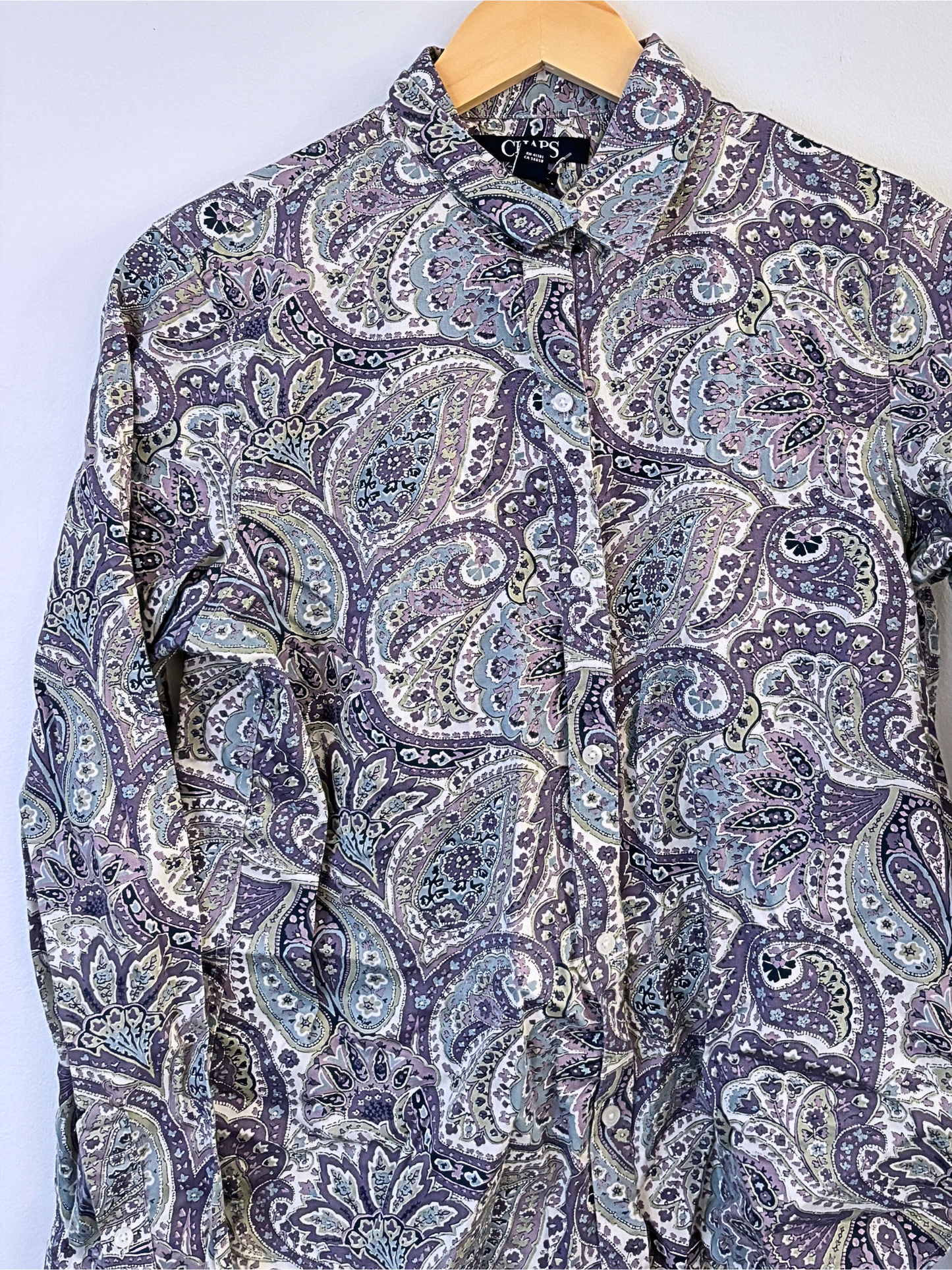 Paisley Lavender Button-up (M)