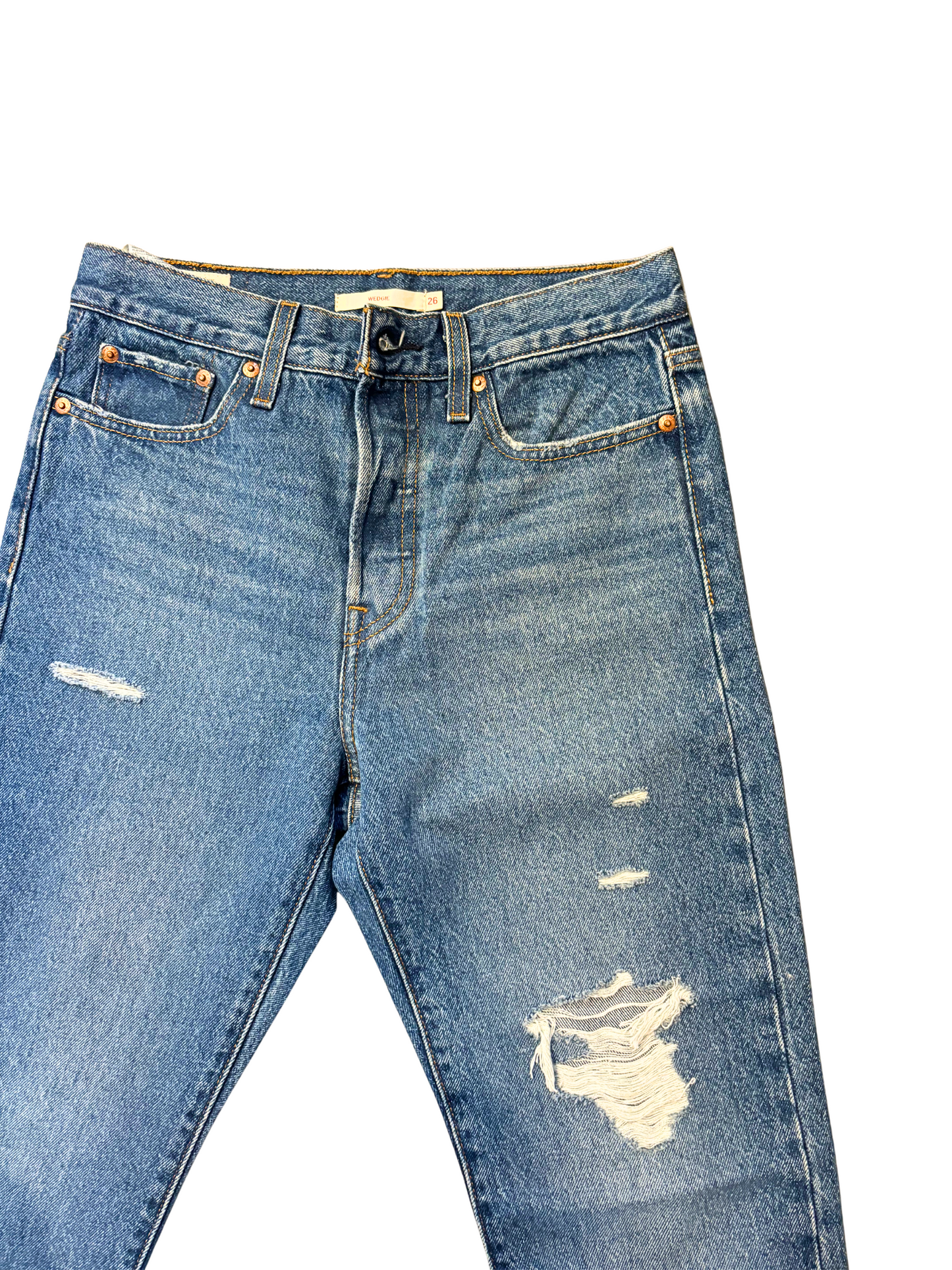 Levi's Distressed Wedgie Jeans (26)