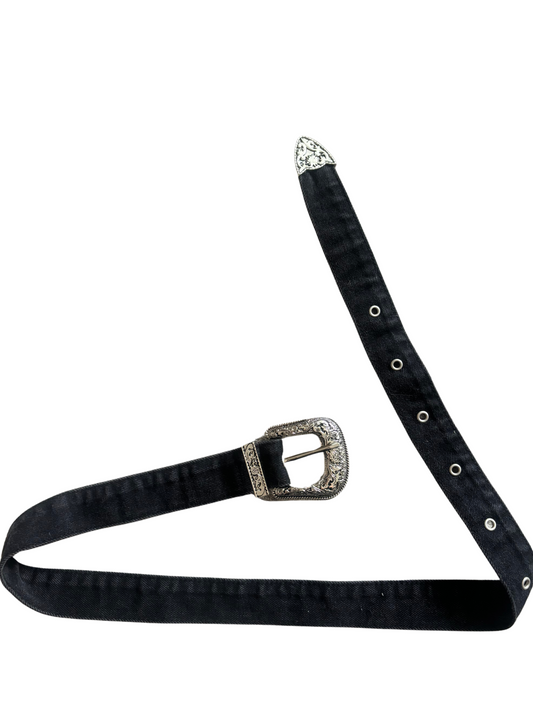 Black Denim Belt (L)