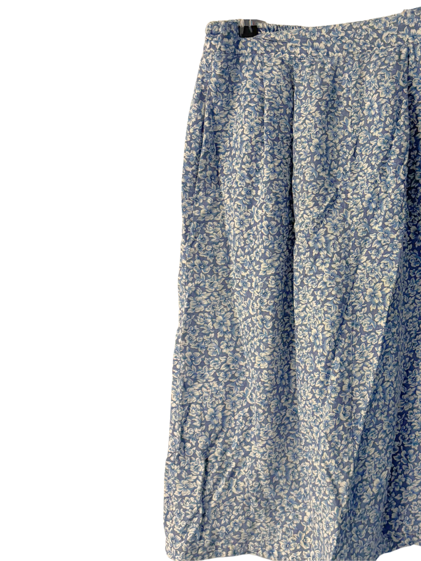 Blue Blooms Midi Skirt (M)