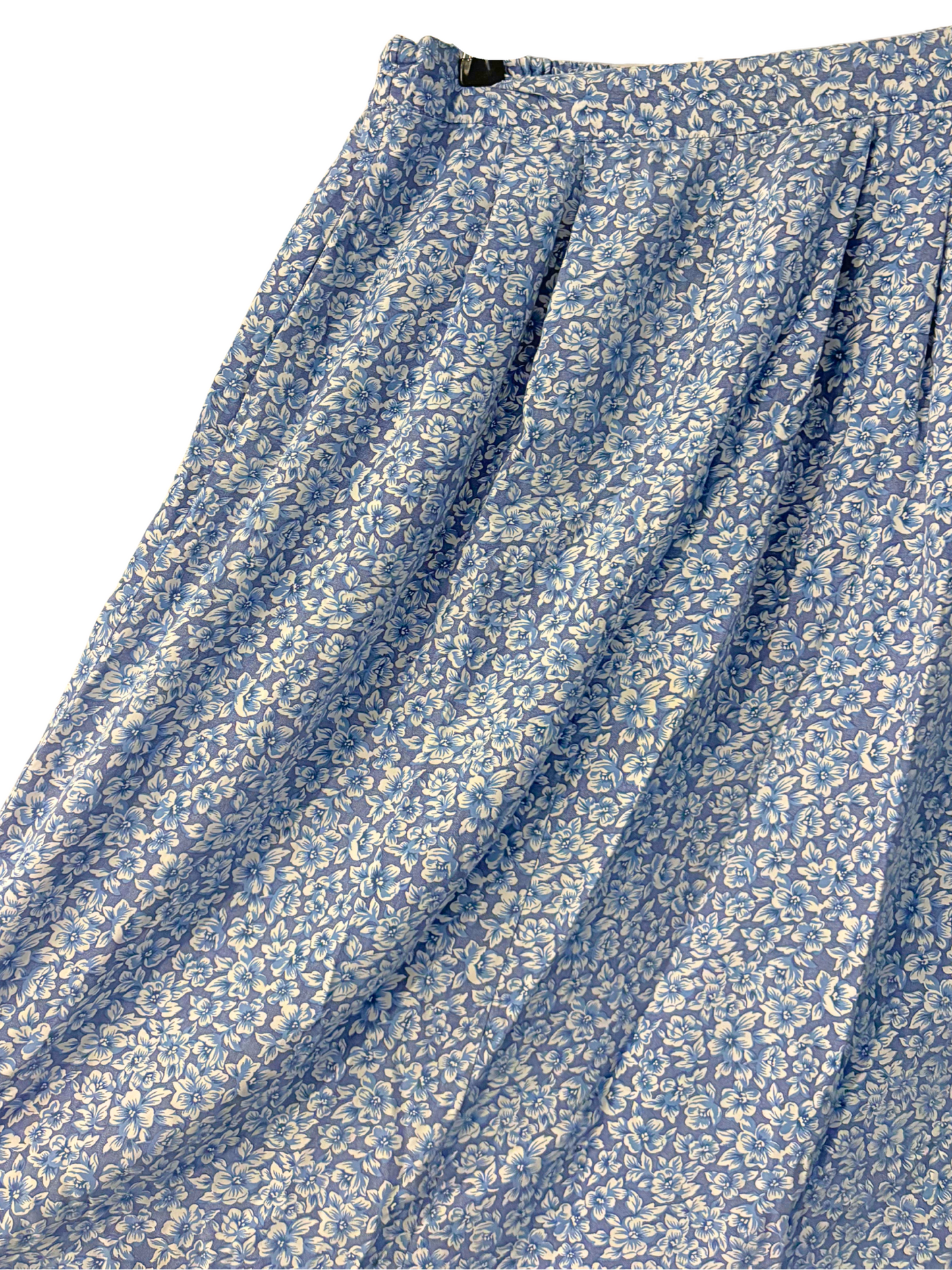 Blue Blooms Midi Skirt (M)
