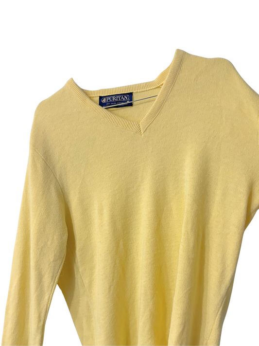 Lemon Yellow Knit Top (M/L)