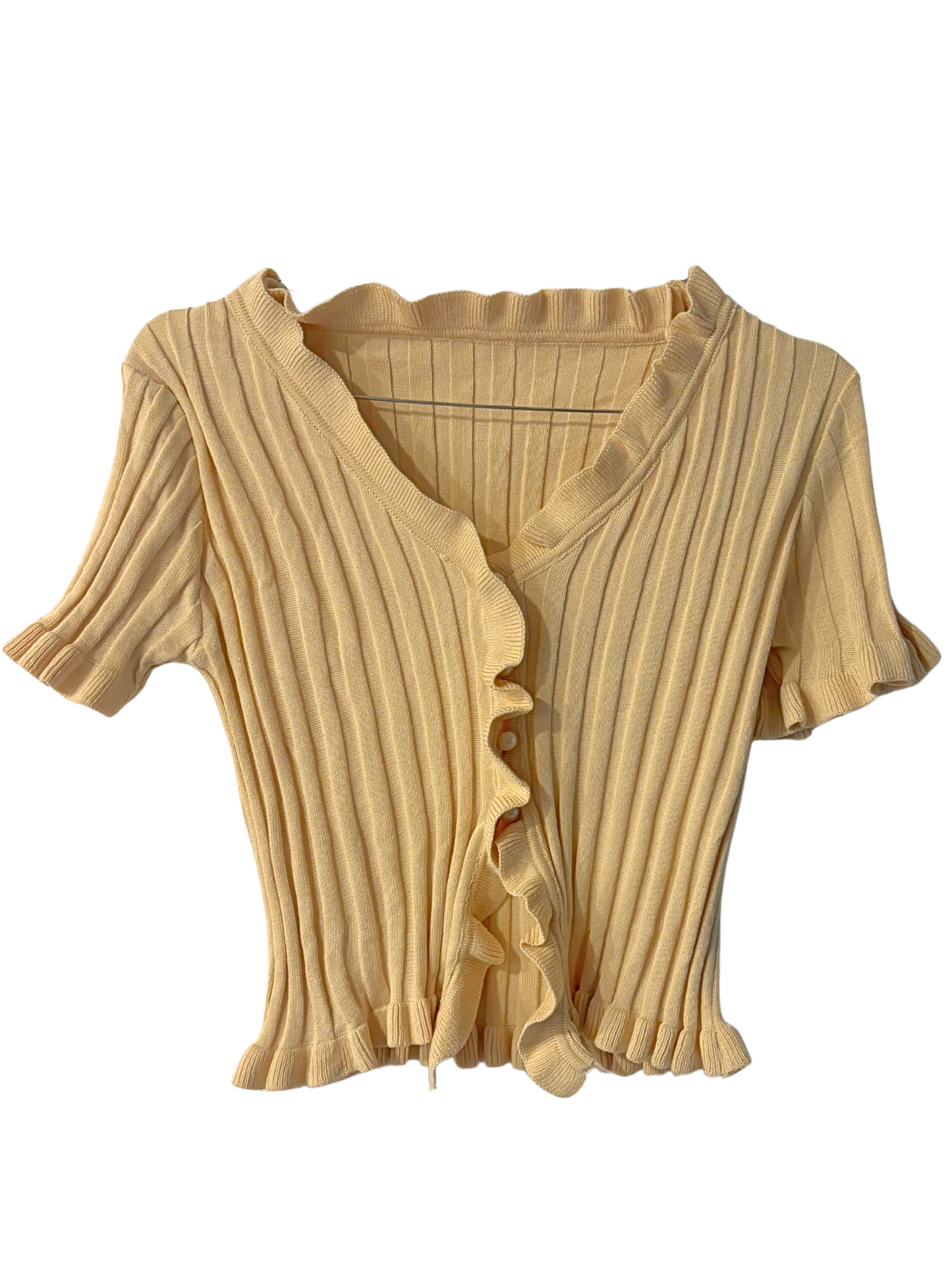 Pearls & Frills Knit Top (S/M)