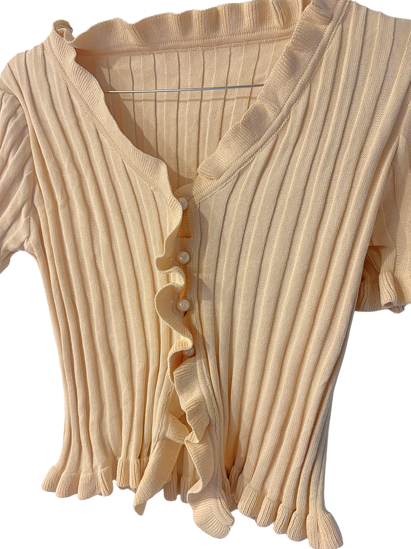 Pearls & Frills Knit Top (S/M)