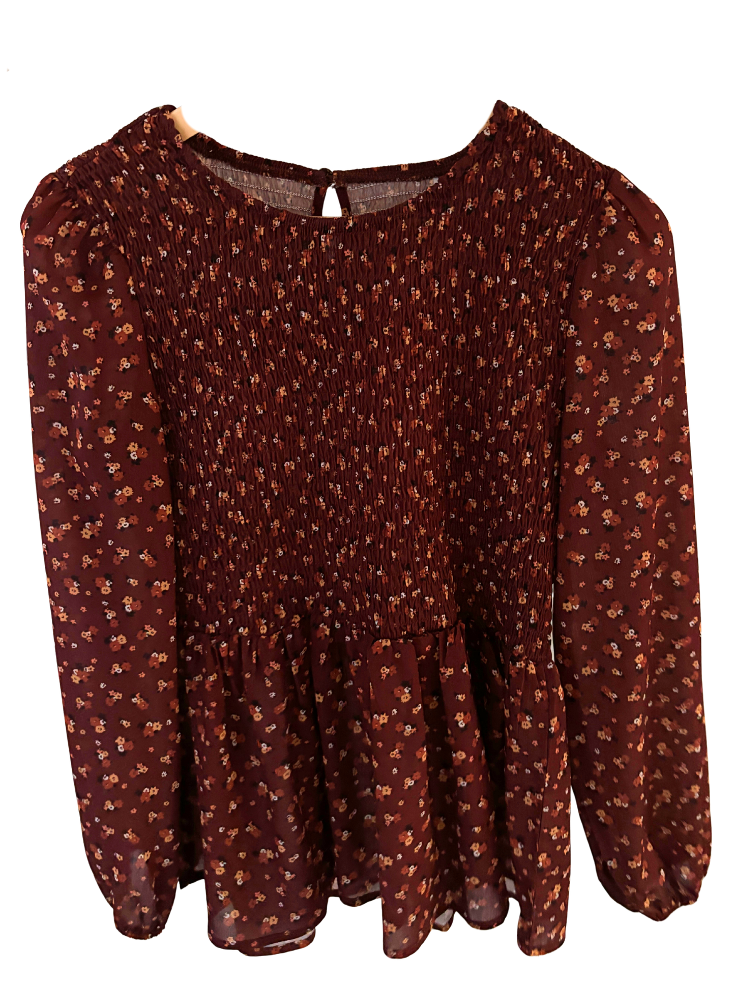 Rodeo Rose Peplum top (M/L)