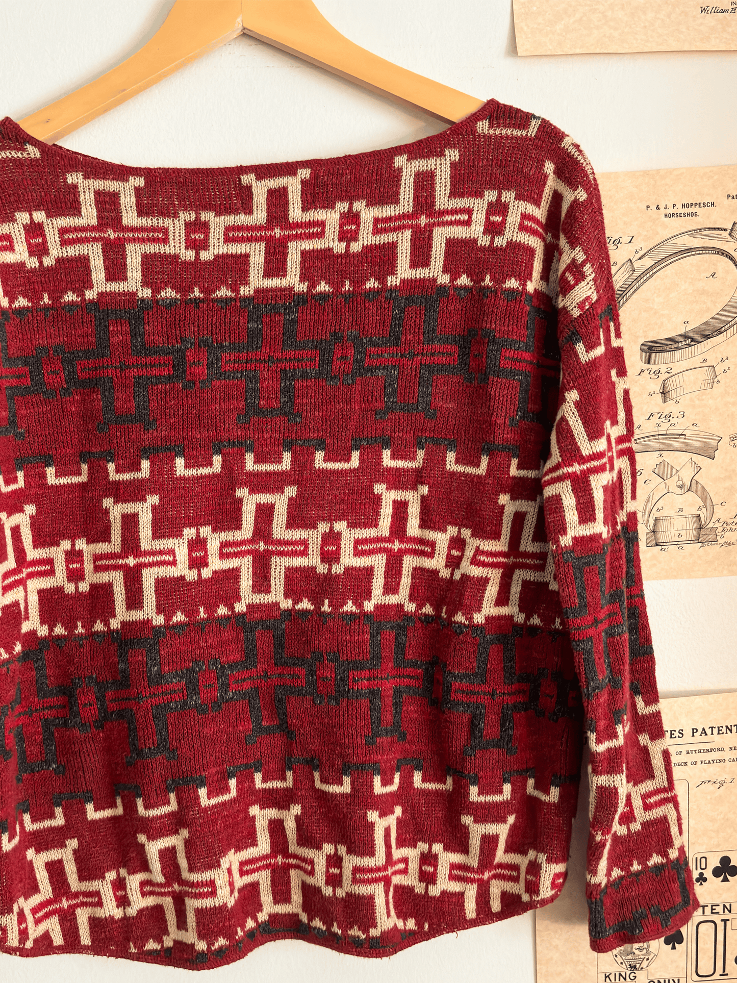Holiday Aztec Sweater (S/M)