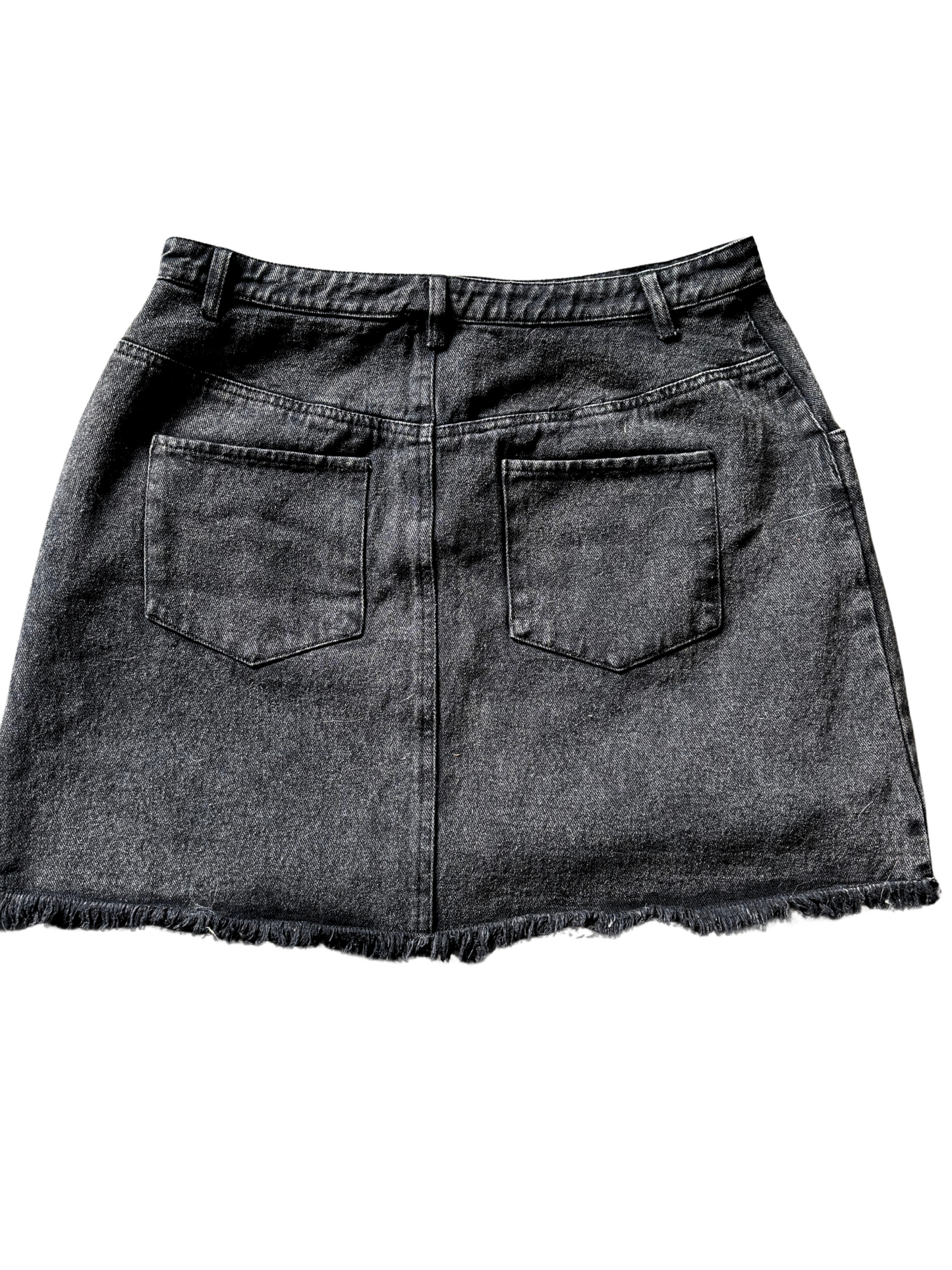 Black Denim Mini Skirt (S/M)