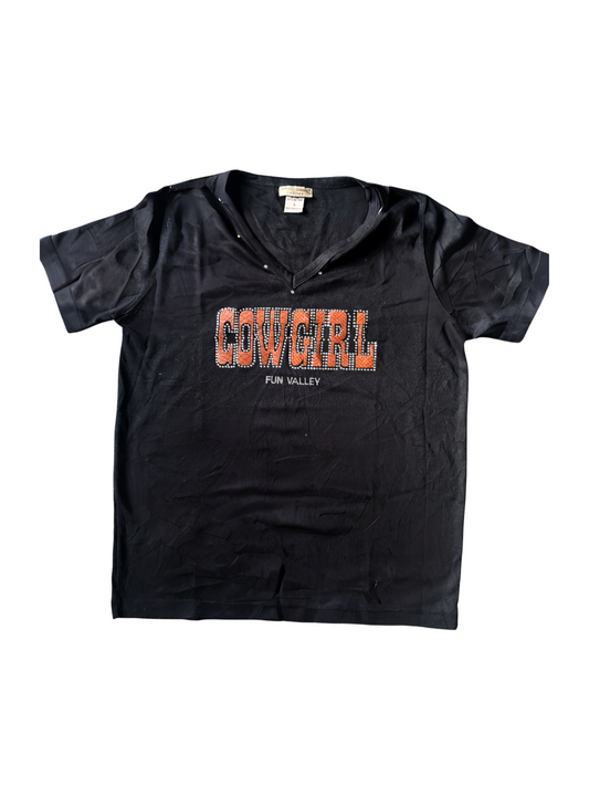 Rhinestone Cowgirl Tee (L)