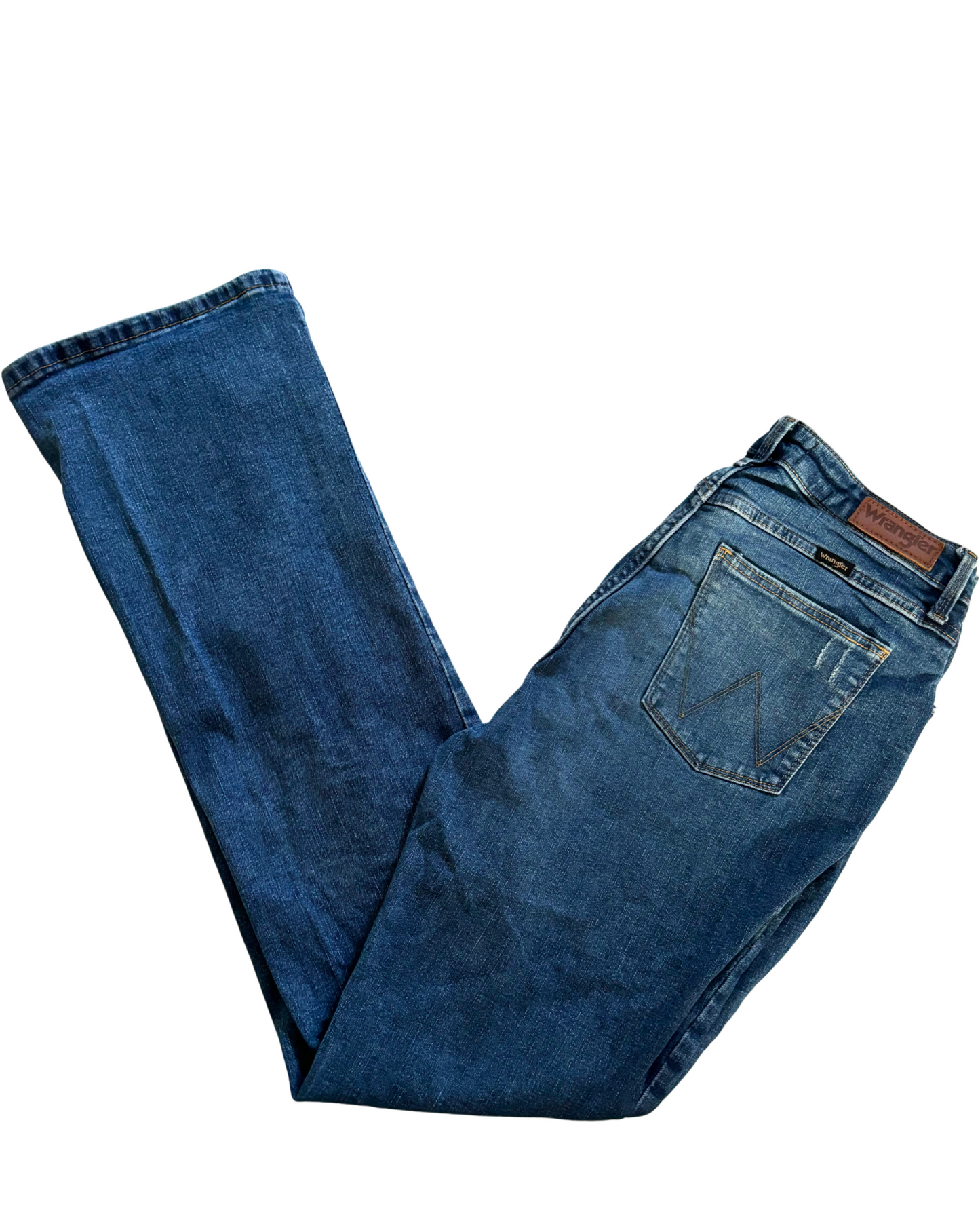 Wrangler Distressed Bold Boot Jeans (8 x 32)